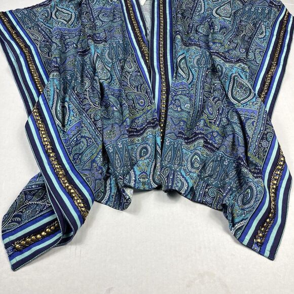 Soft Surroundings Miravelle Kimono Blouse Patchwork Draped Loose Fit Top S/M - Picture 2 of 11